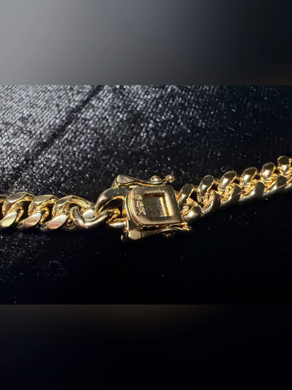 Cuban w/Concave 24in 6.5MM 14K Stamped gold filled necklace w/Box Lock.
